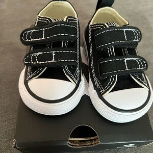 Black converse baby sneakers size 2